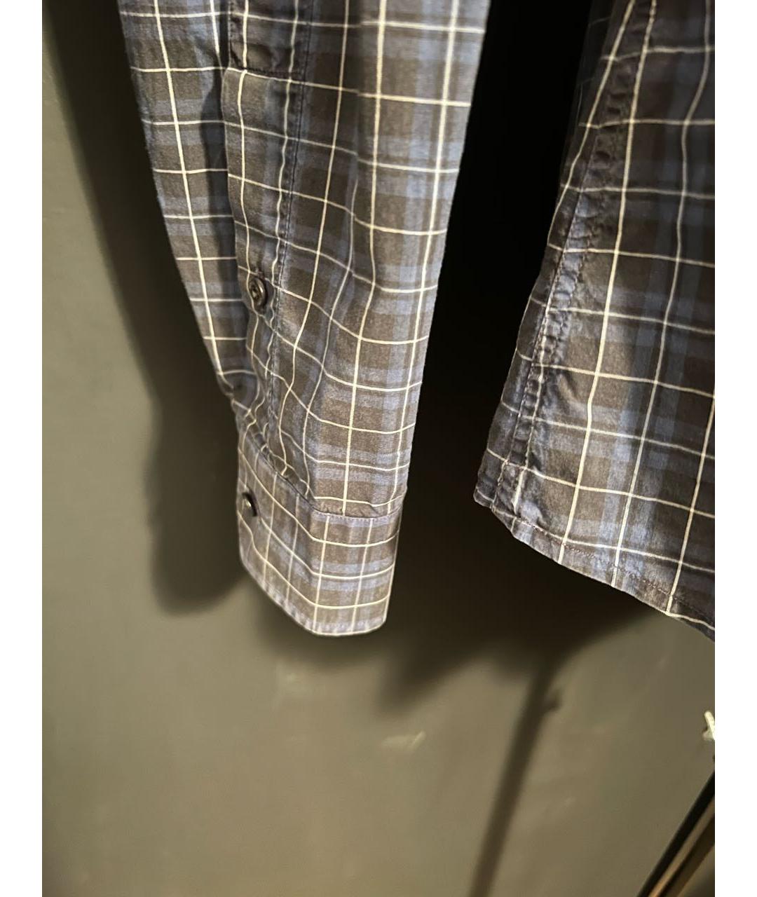 GUCCI Синяя хлопковая кэжуал рубашка, фото 5