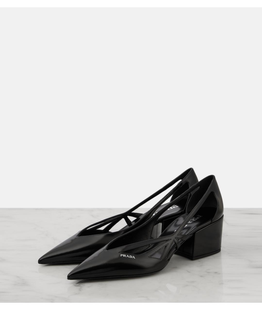 PRADA Черные кожаные туфли, фото 2
