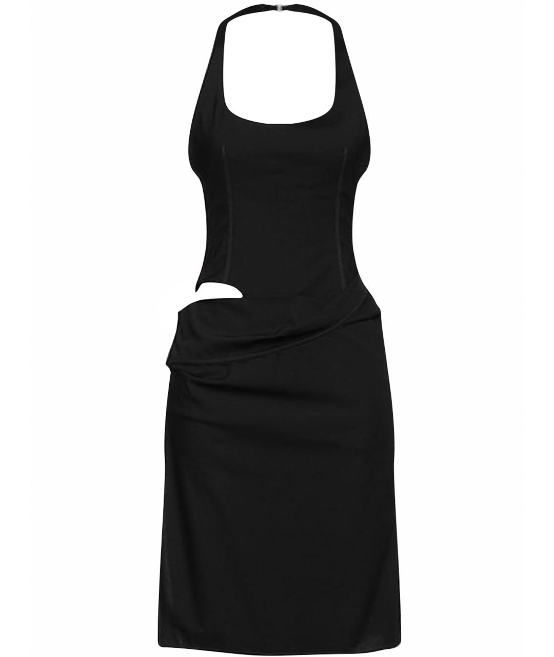 JACQUEMUS Черное шерстяное коктейльное платье, фото 1