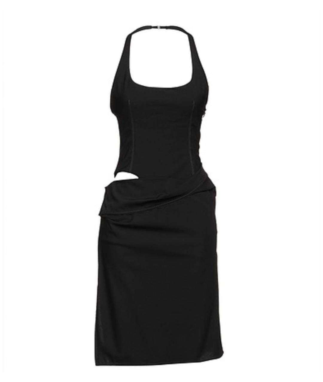 JACQUEMUS Черное шерстяное коктейльное платье, фото 9