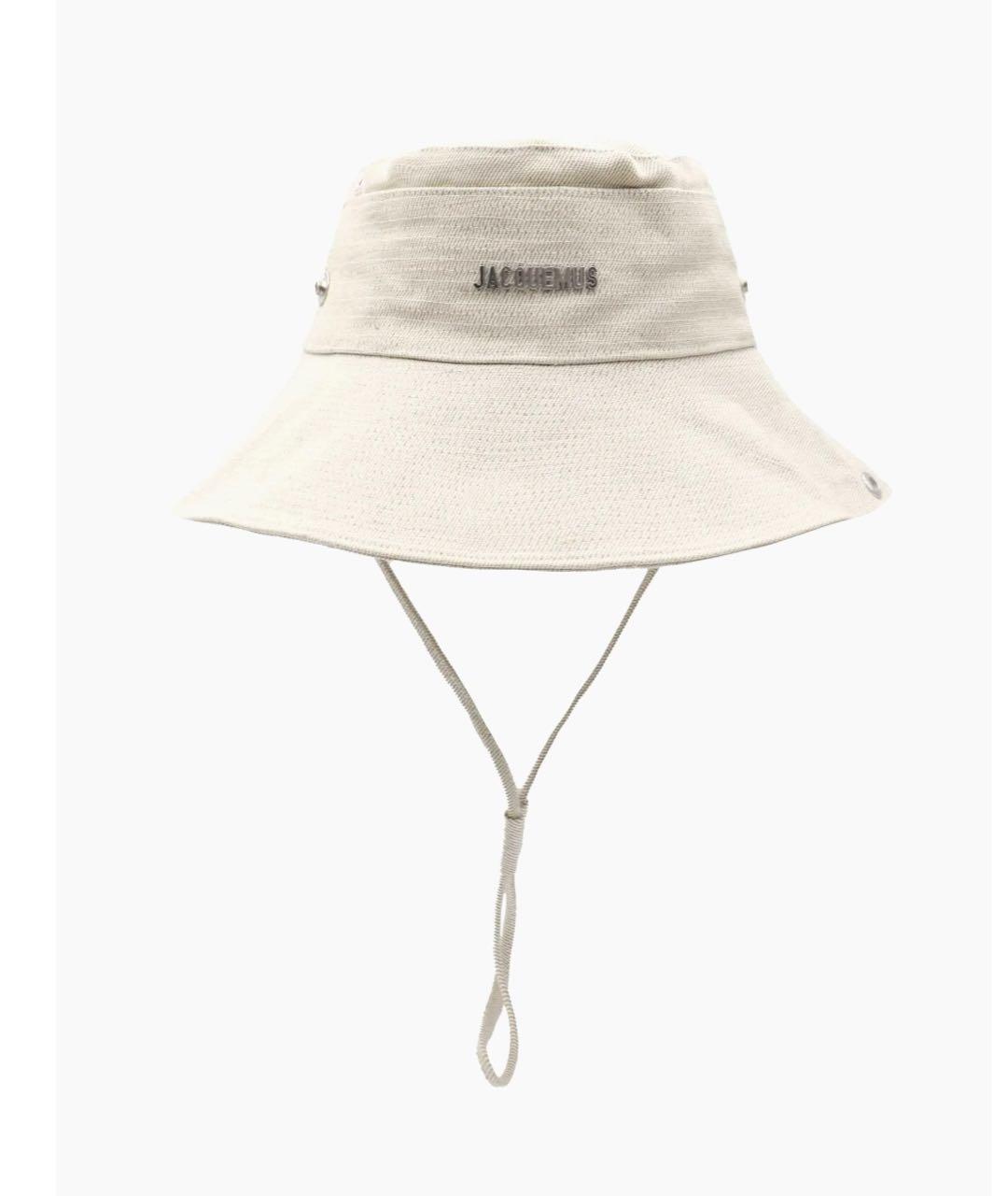 JACQUEMUS Бежевая хлопковая панама, фото 4