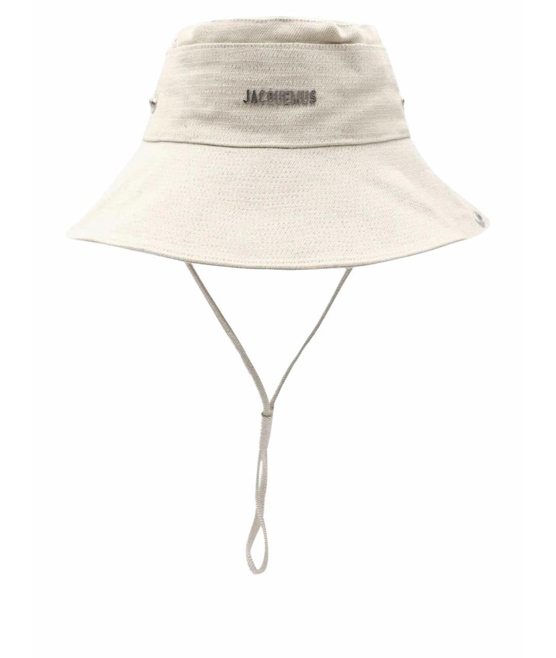 JACQUEMUS Бежевая хлопковая панама, фото 1