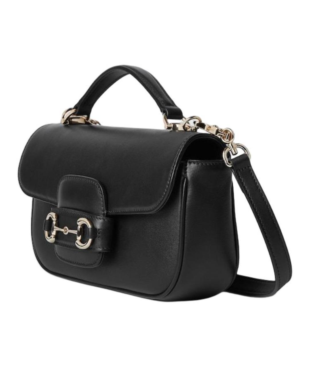 GUCCI Черная кожаная сумка через плечо, фото 2