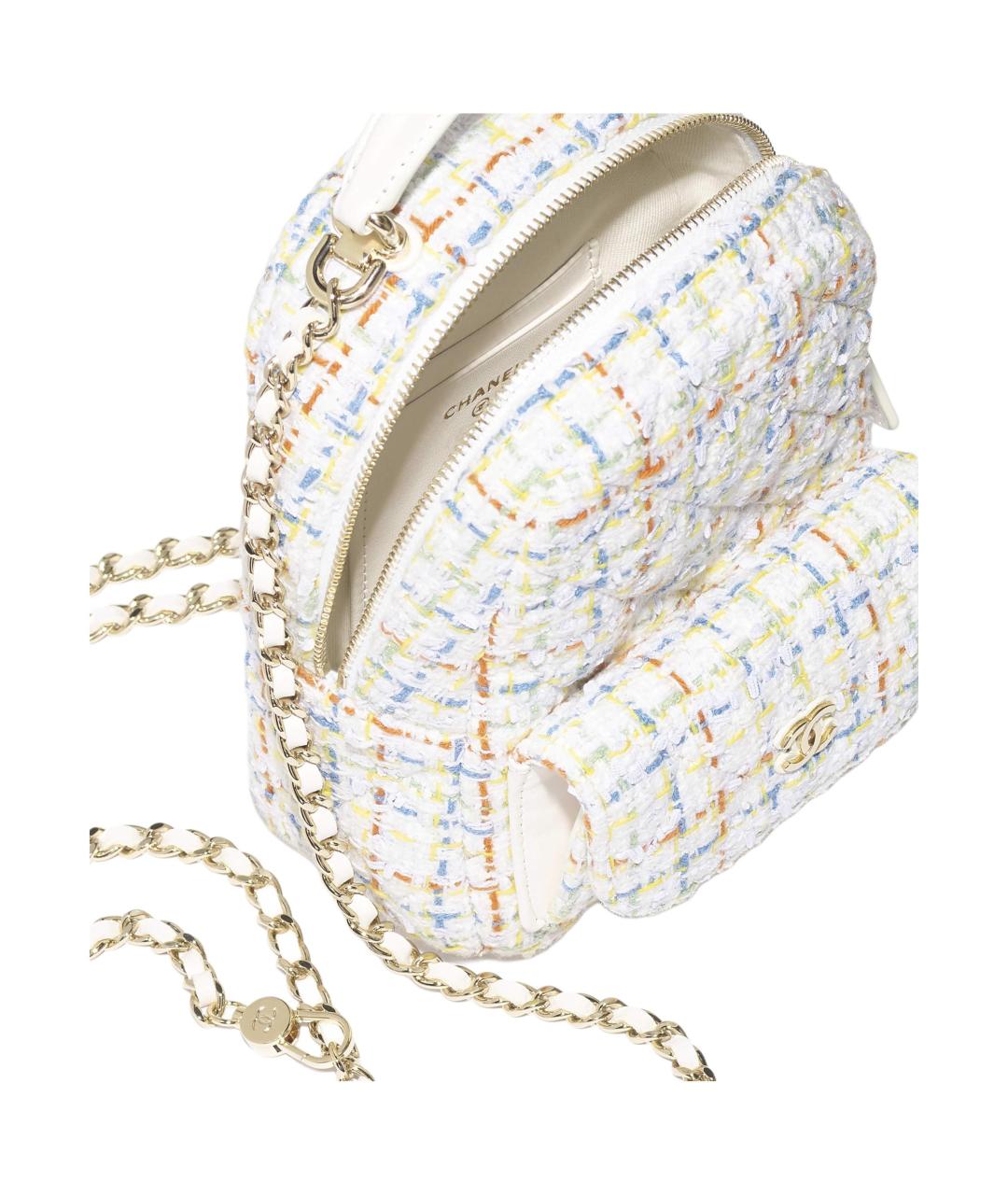 CHANEL Белый рюкзак, фото 4