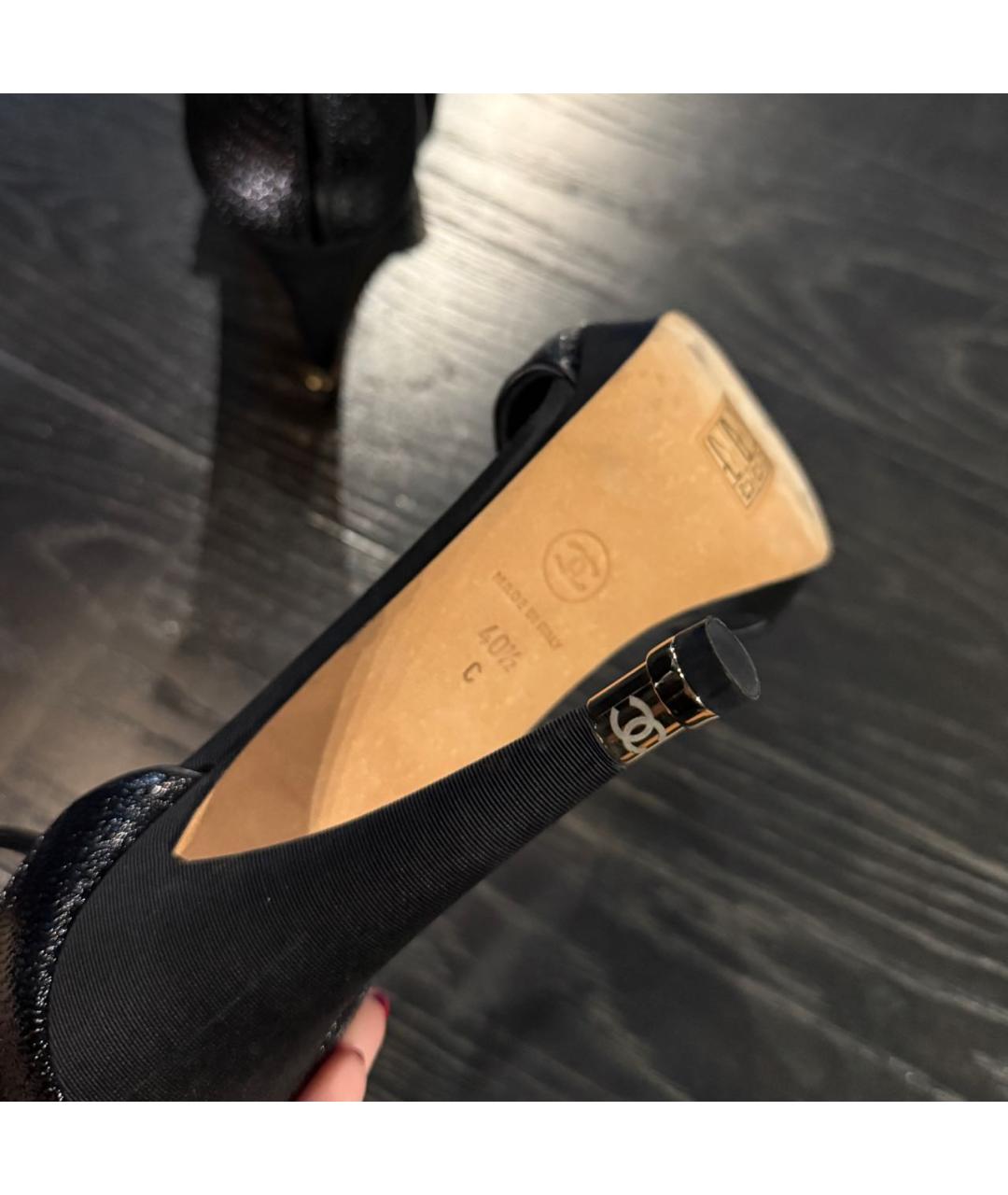 CHANEL Черные босоножки, фото 6
