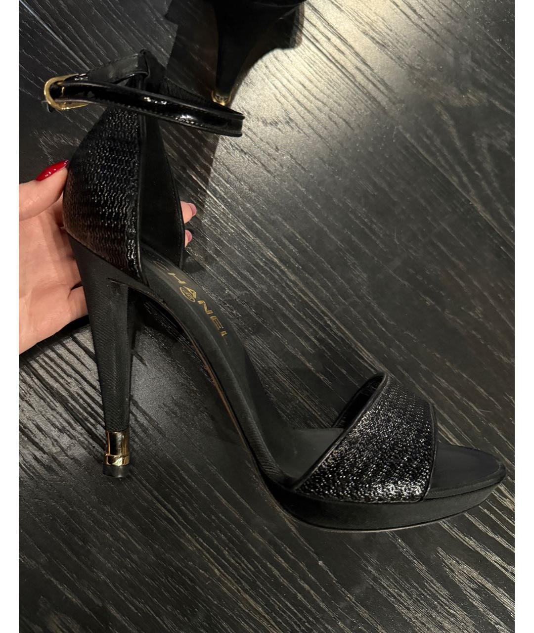CHANEL Черные босоножки, фото 8