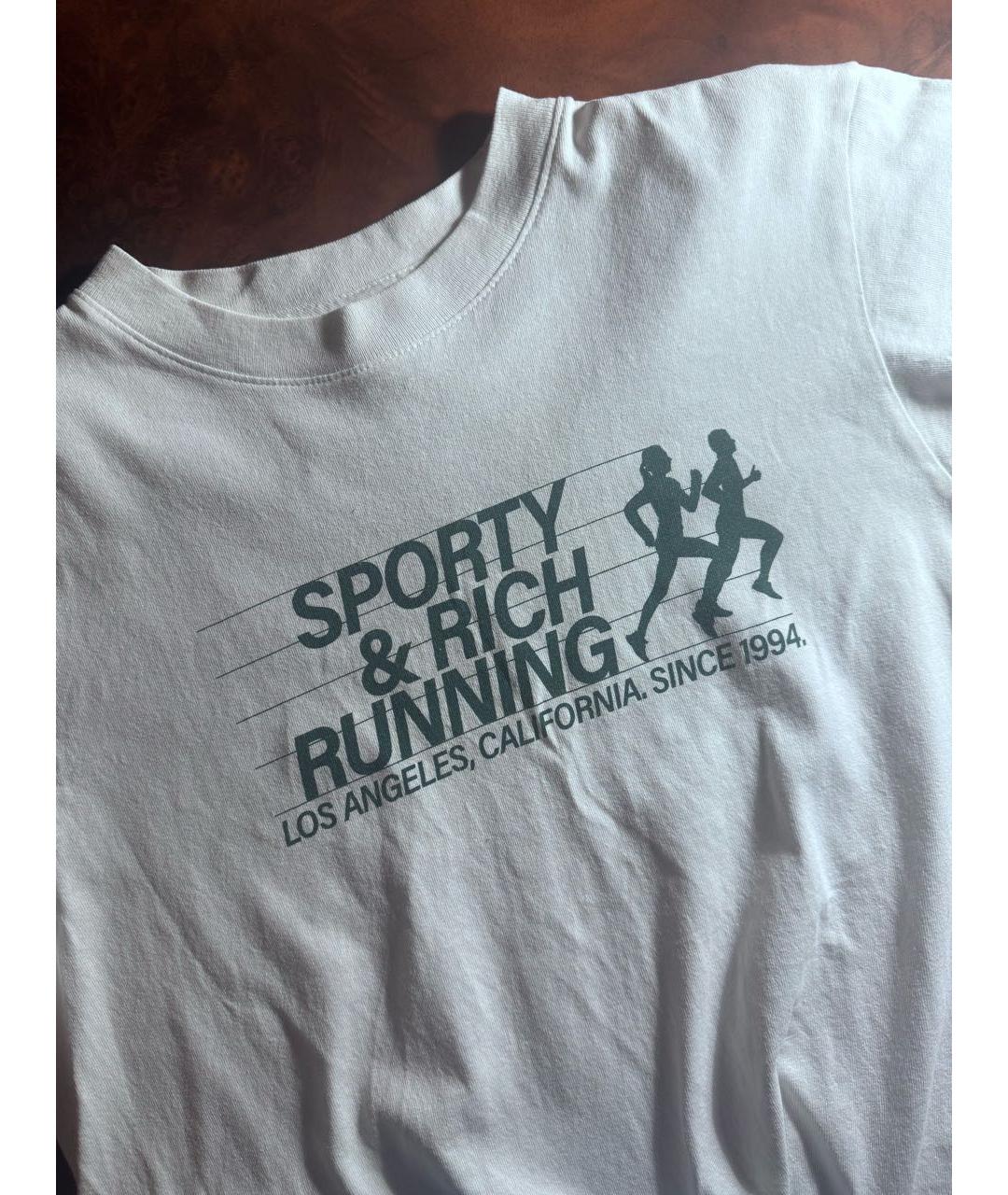 SPORTY AND RICH Белая хлопковая футболка, фото 6