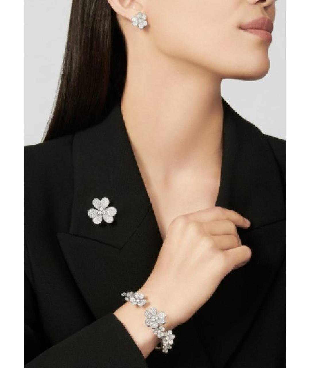 VAN CLEEF & ARPELS Серебряные серьги из белого золота, фото 4