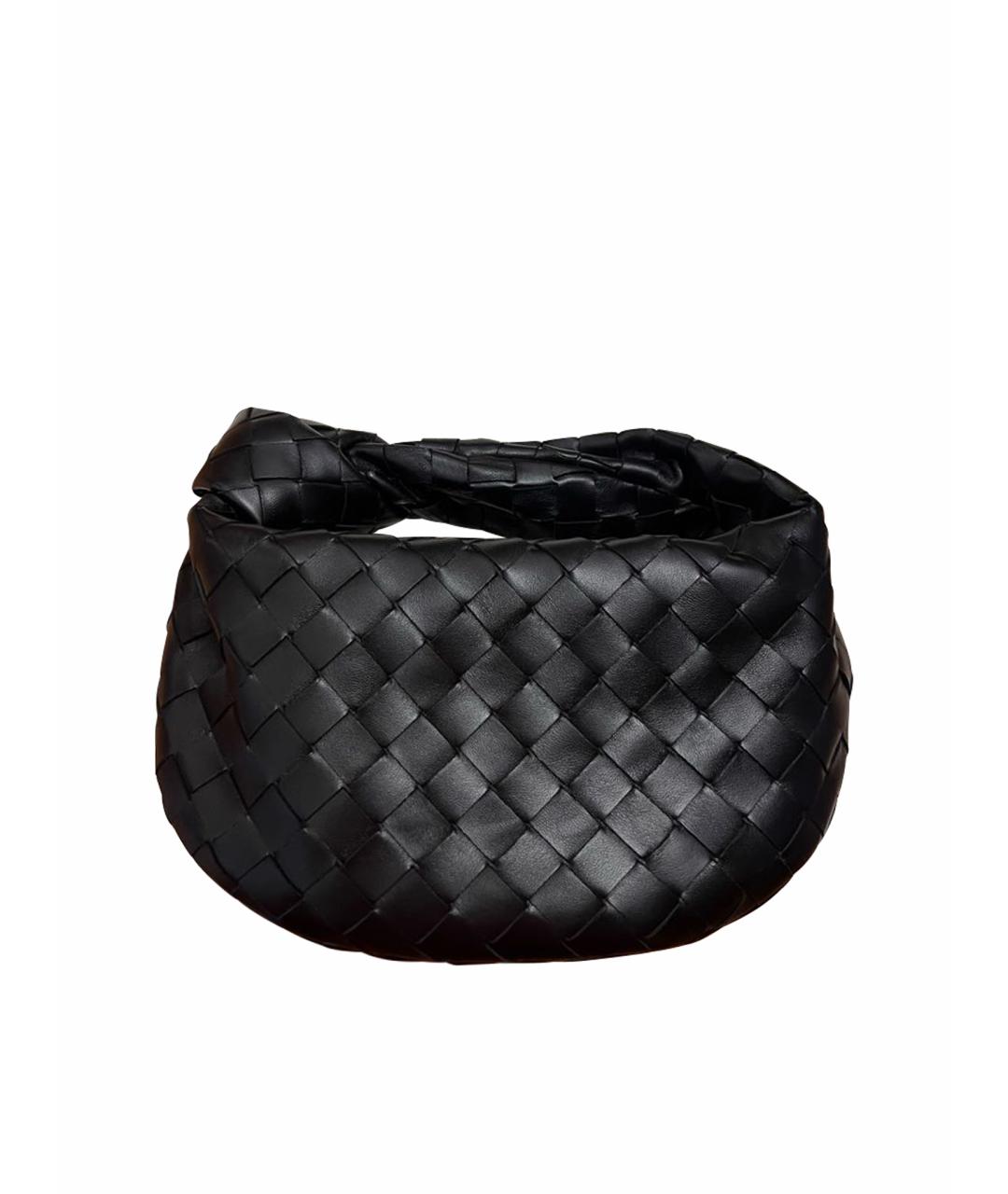 BOTTEGA VENETA Черная кожаная сумка с короткими ручками, фото 1