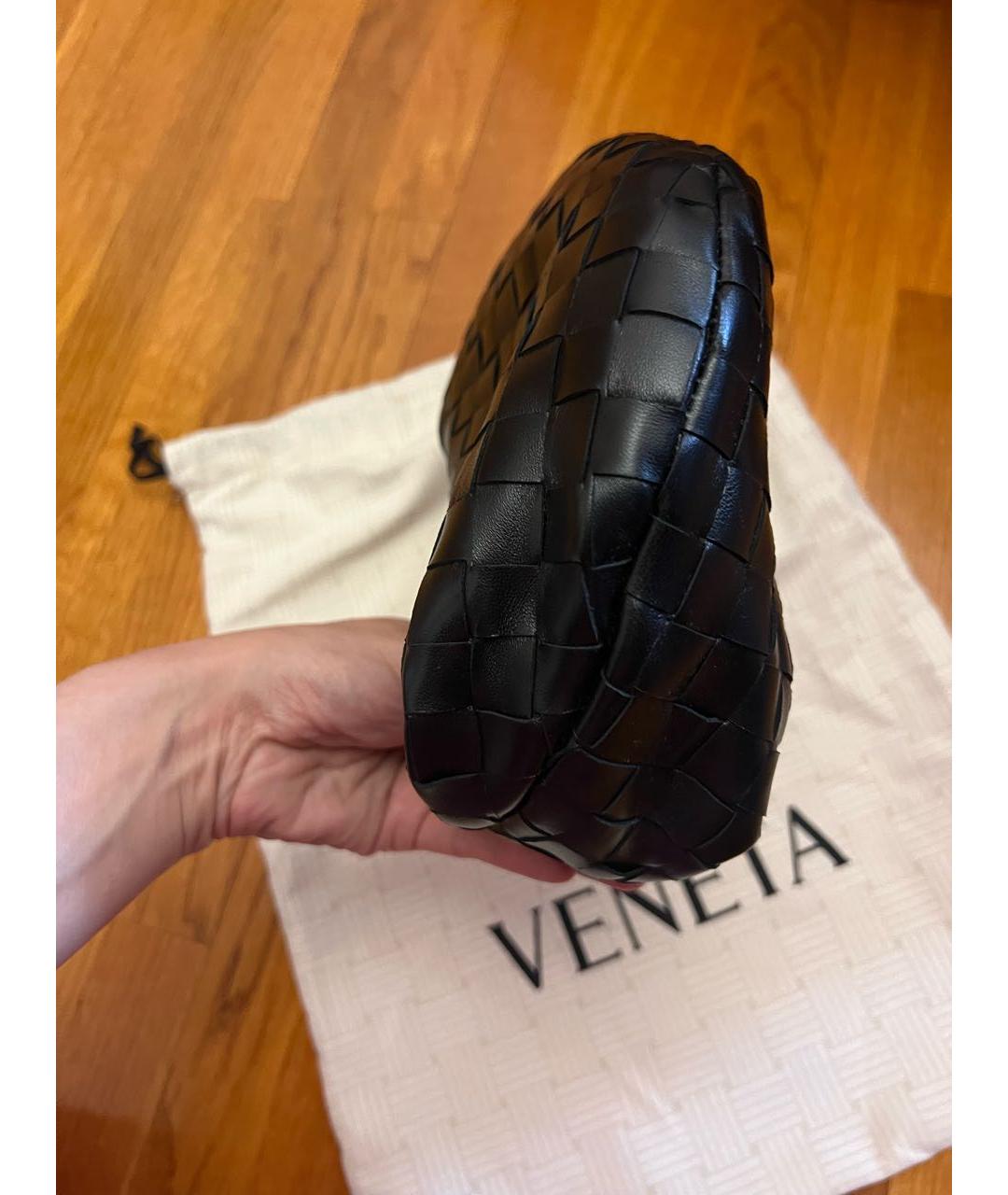 BOTTEGA VENETA Черная кожаная сумка с короткими ручками, фото 7