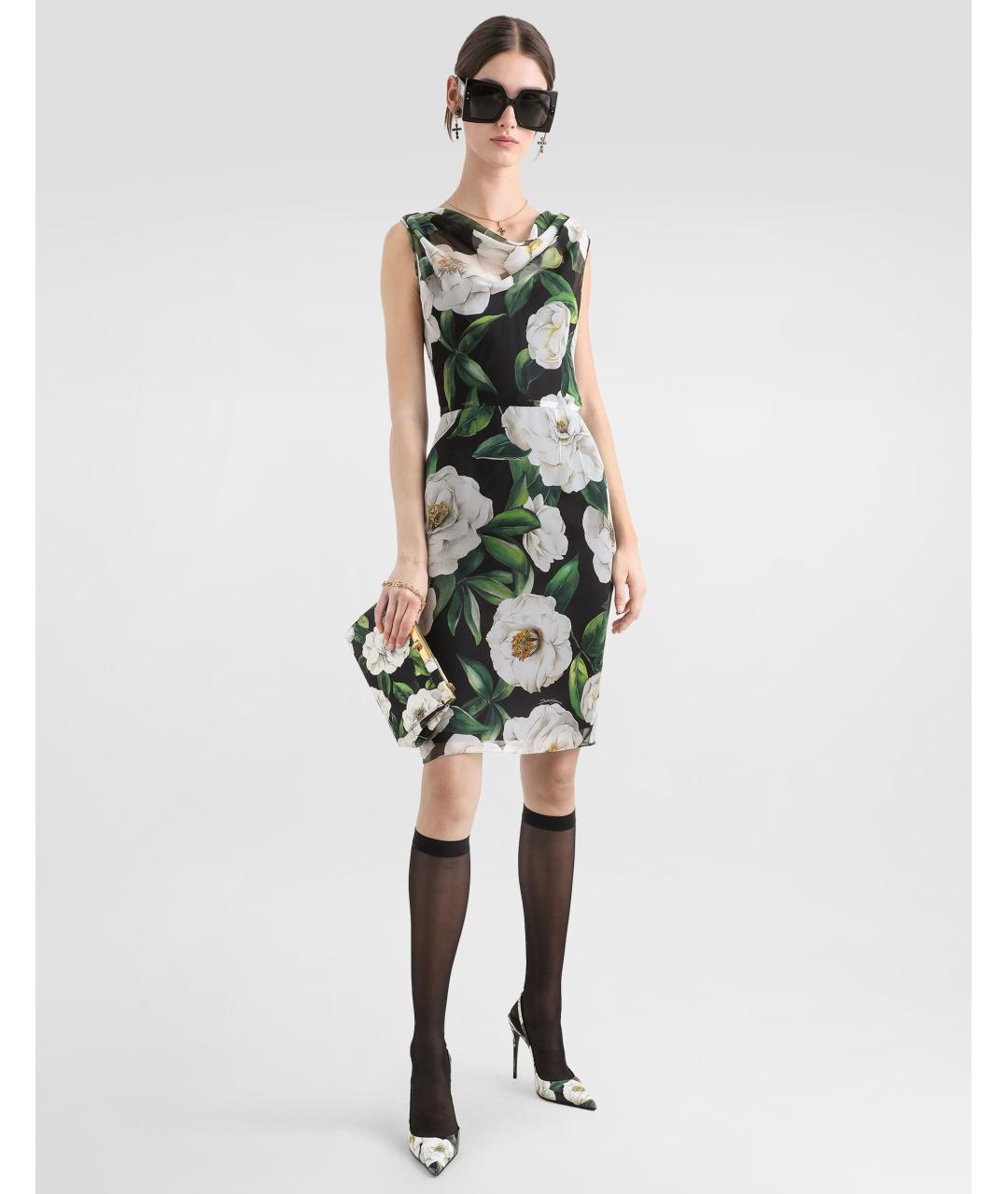DOLCE&GABBANA Мульти коктейльное платье, фото 5