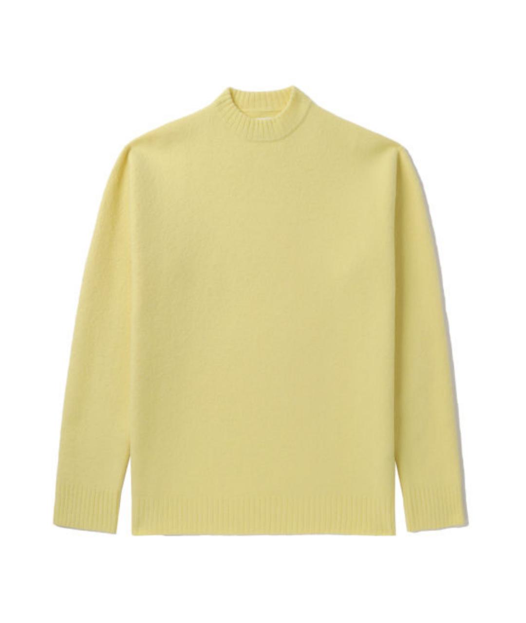 JIL SANDER Желтый шерстяной джемпер / свитер, фото 1