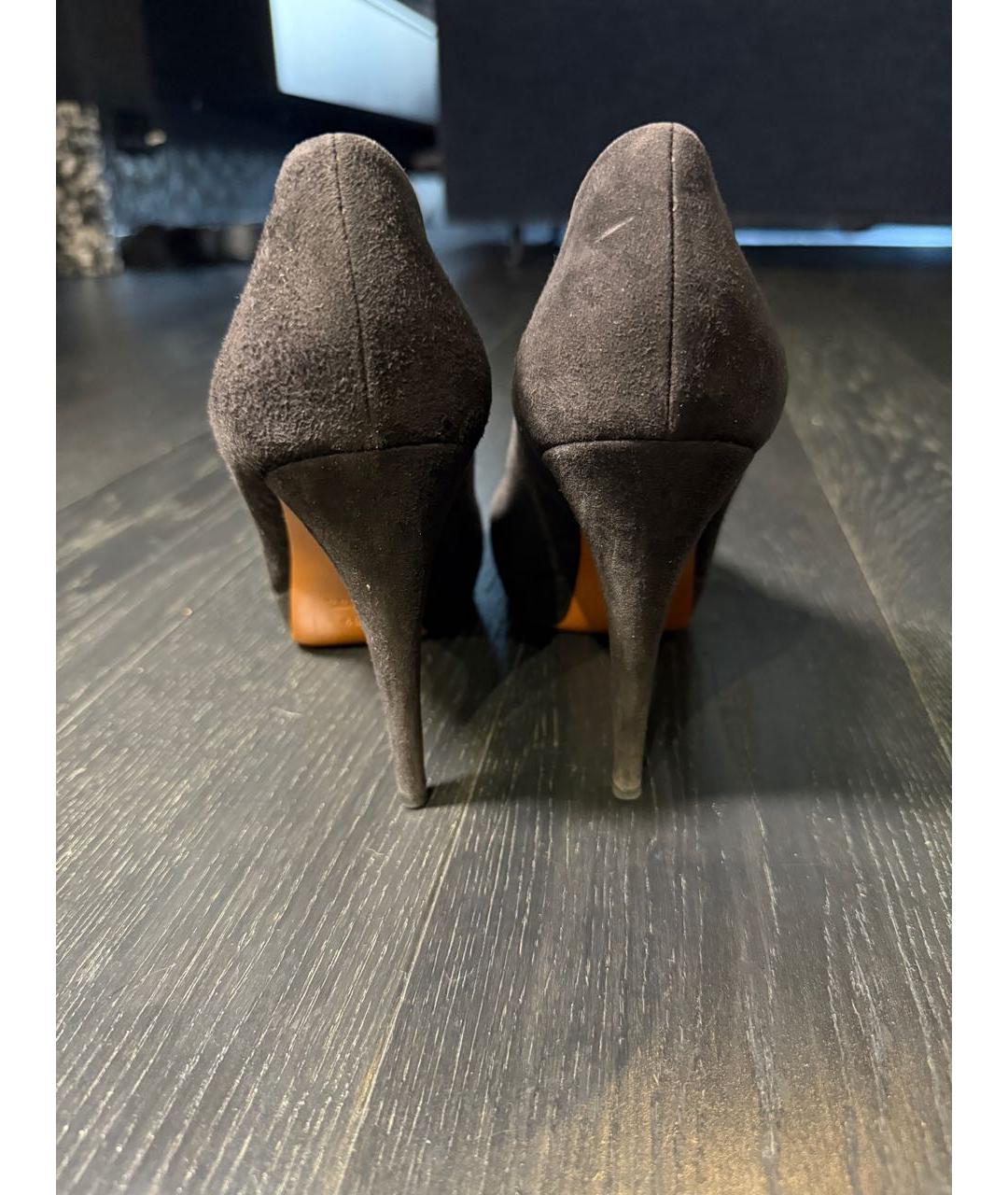 GUCCI Черные замшевые туфли, фото 4