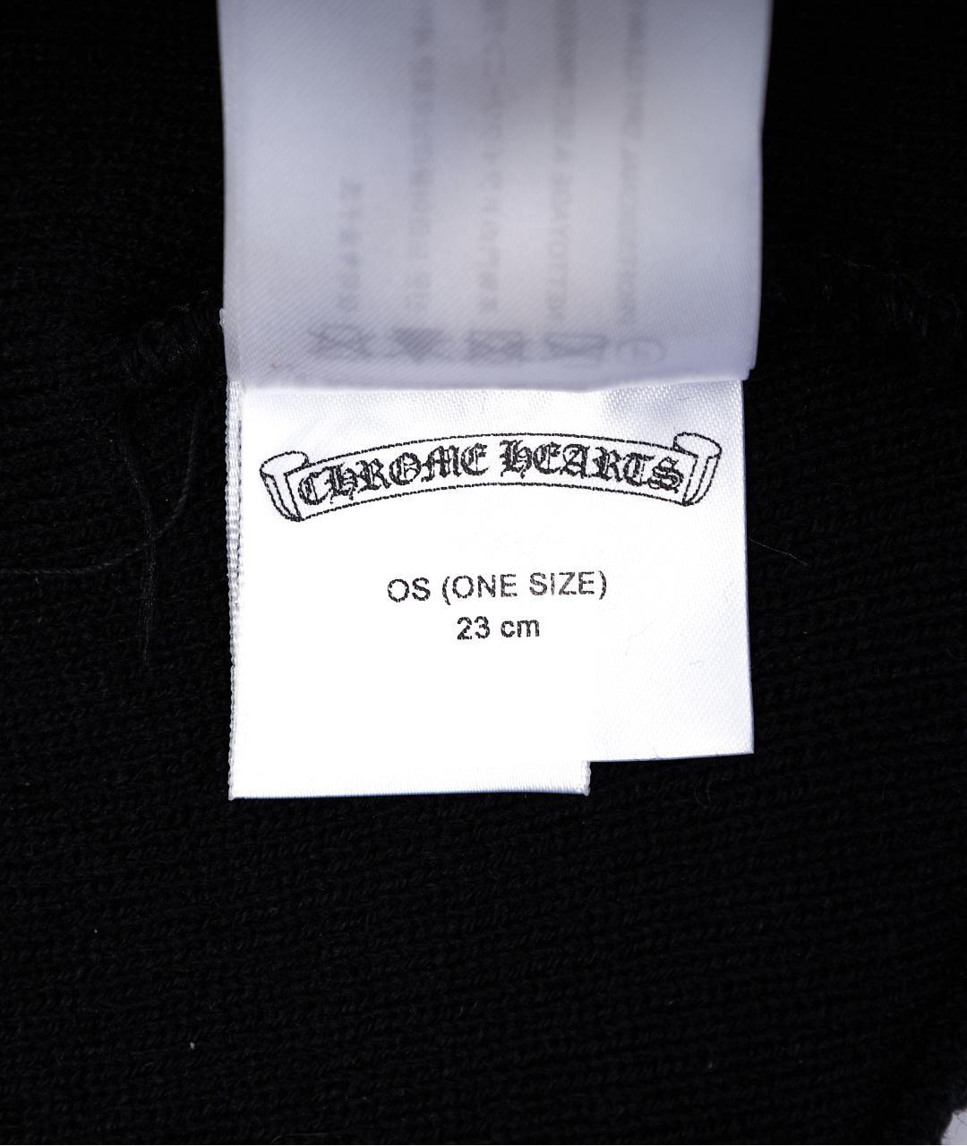 CHROME HEARTS Черная синтетическая шапка, фото 4