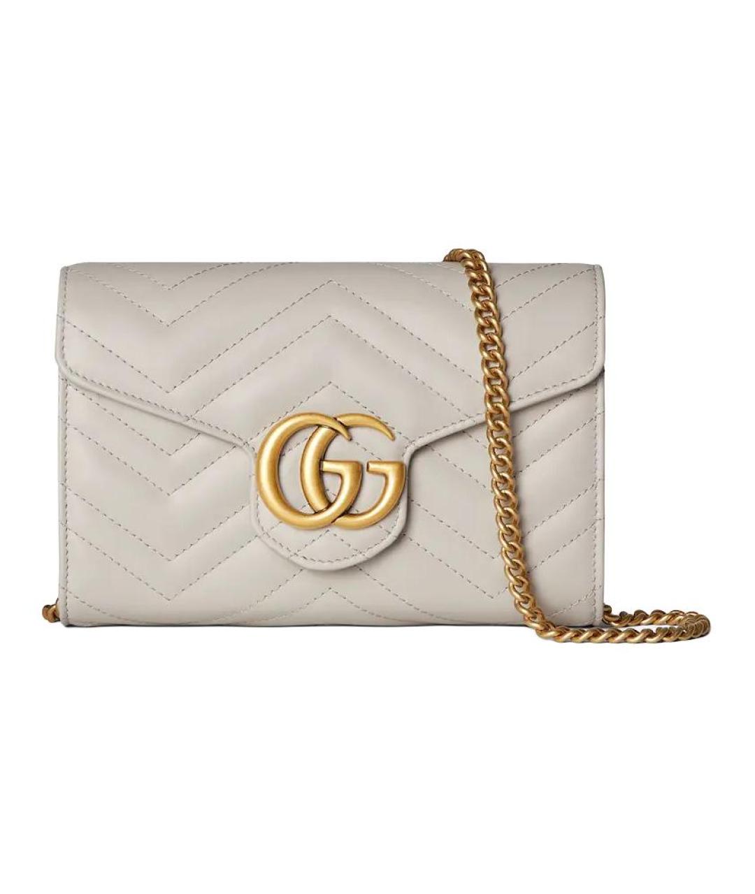 GUCCI Серая кожаная сумка через плечо, фото 1