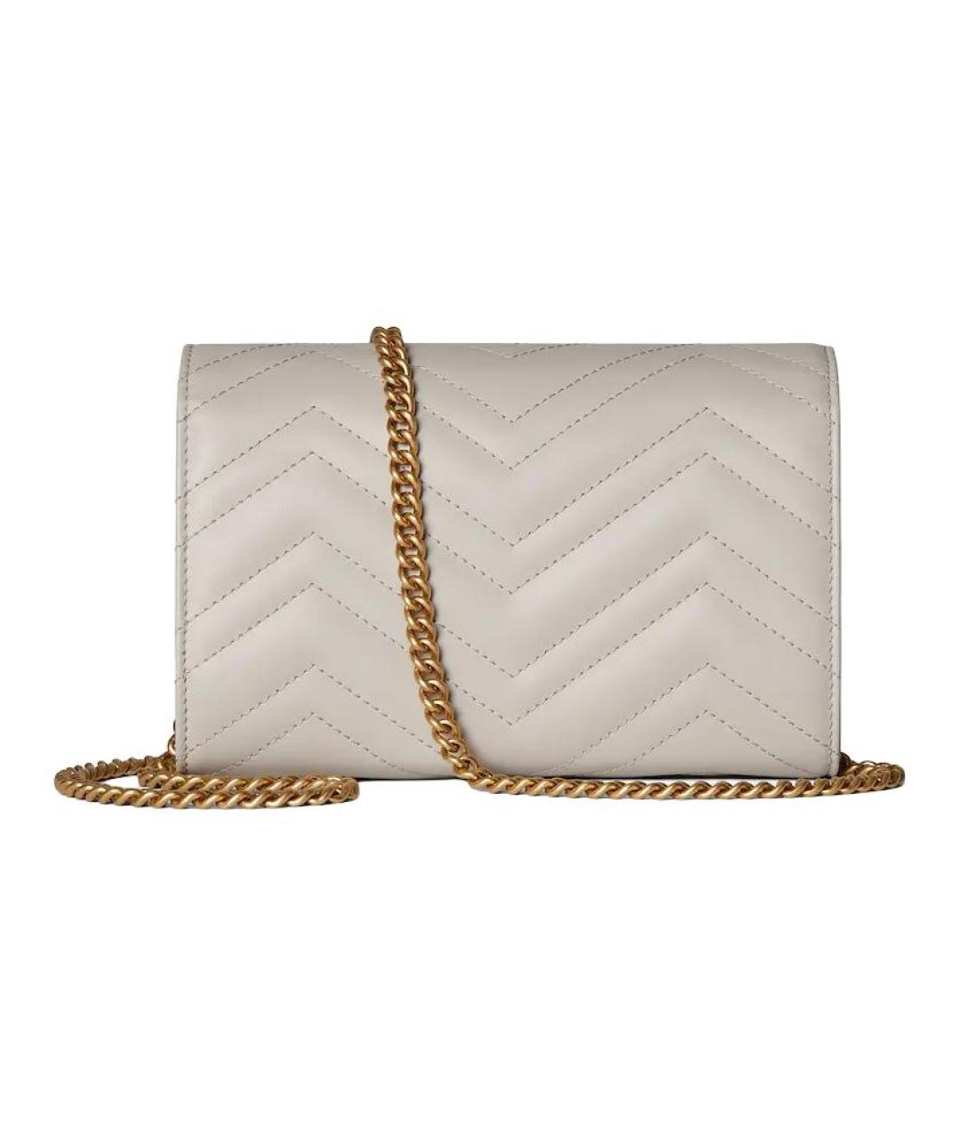 GUCCI Серая кожаная сумка через плечо, фото 4