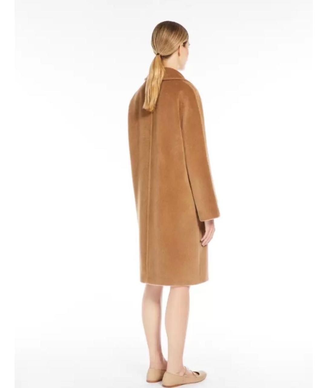 MAX MARA STUDIO Коричневое шерстяное пальто, фото 2