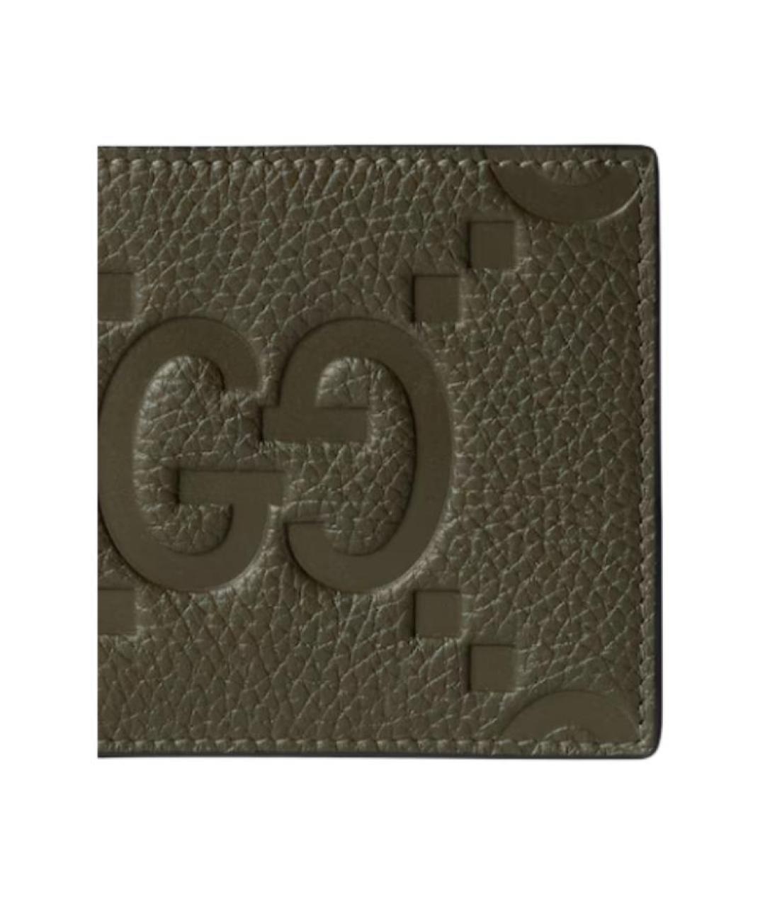 GUCCI Хаки кожаный кошелек, фото 3