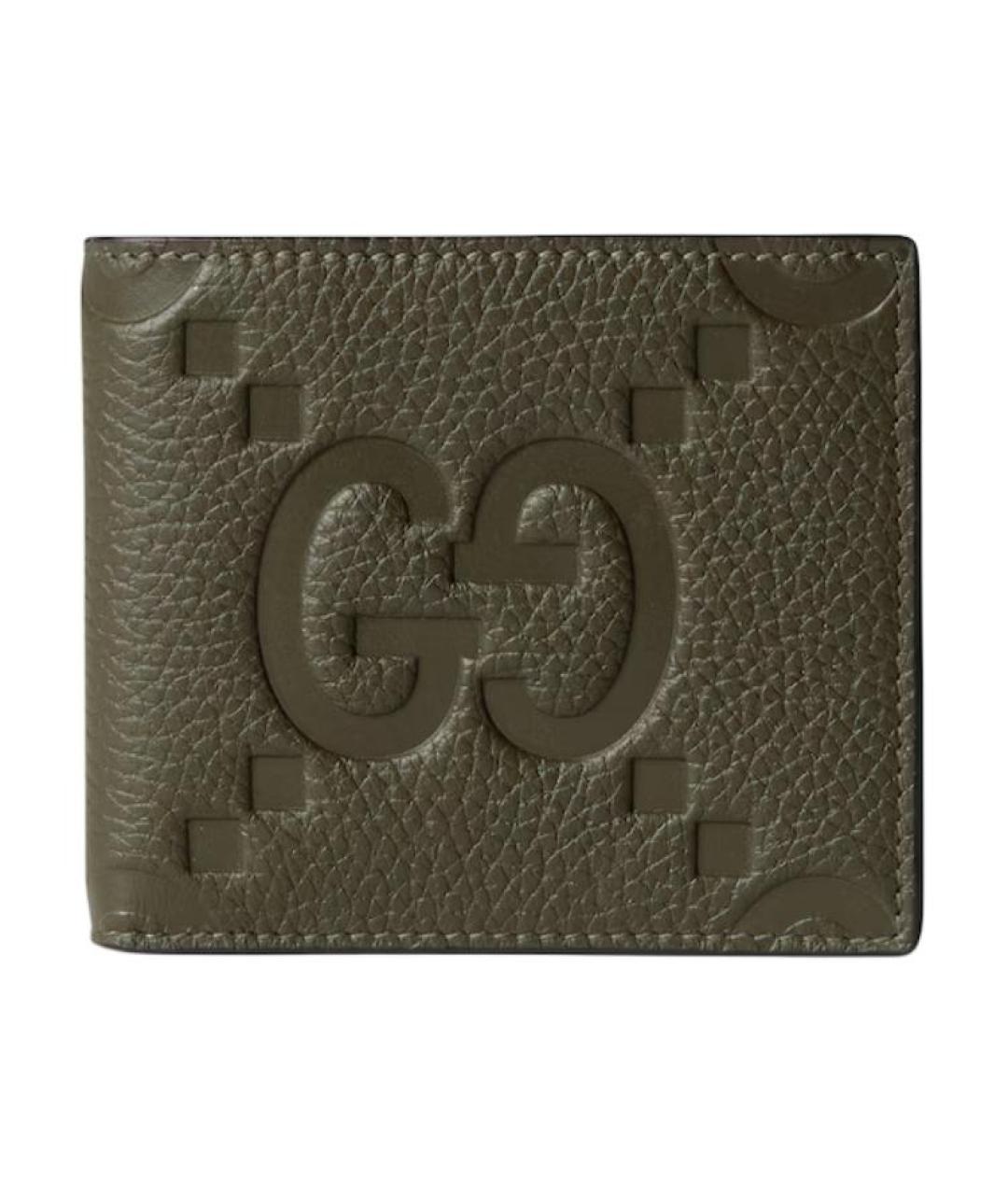 GUCCI Хаки кожаный кошелек, фото 1