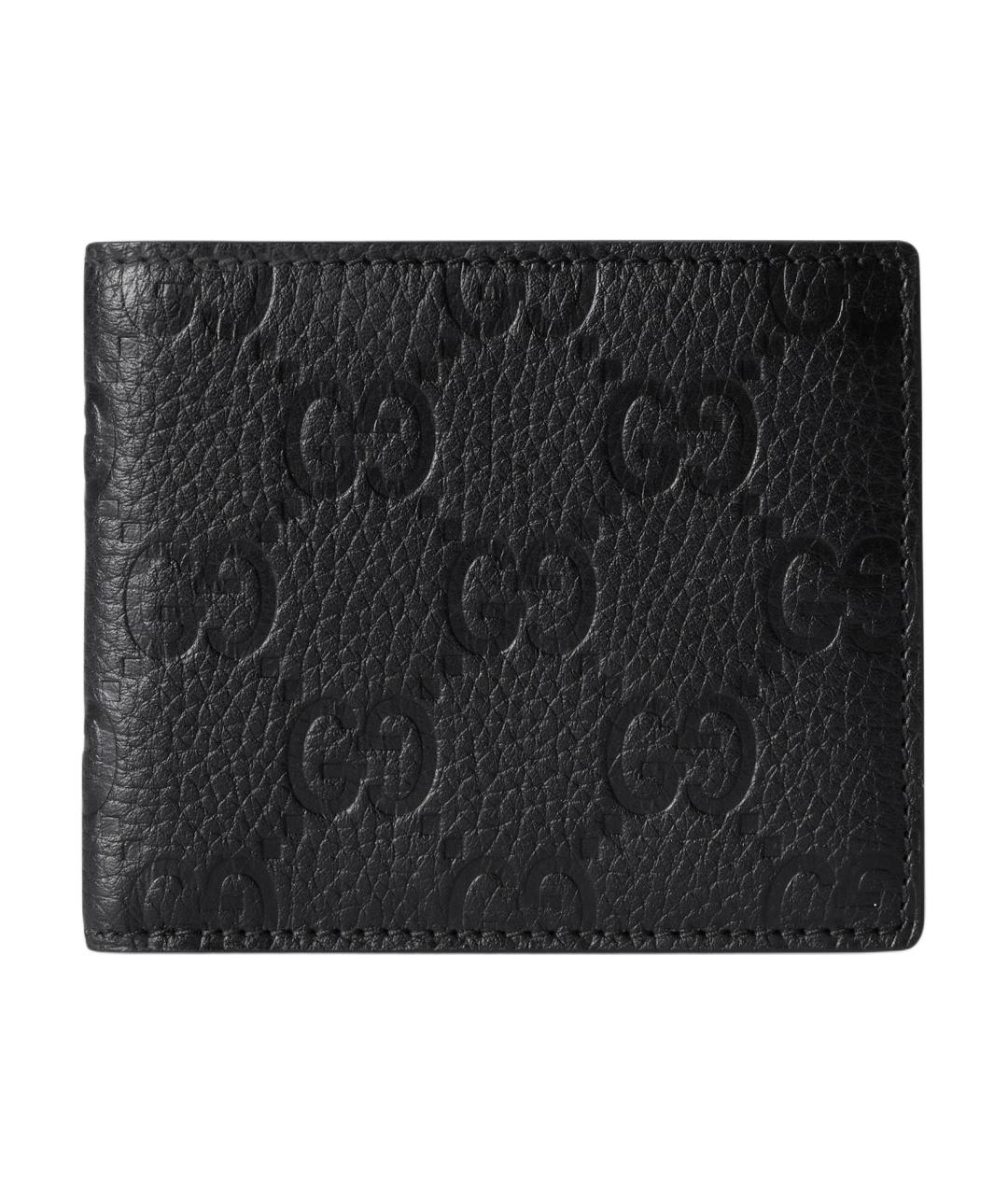 GUCCI Черный кожаный кошелек, фото 1