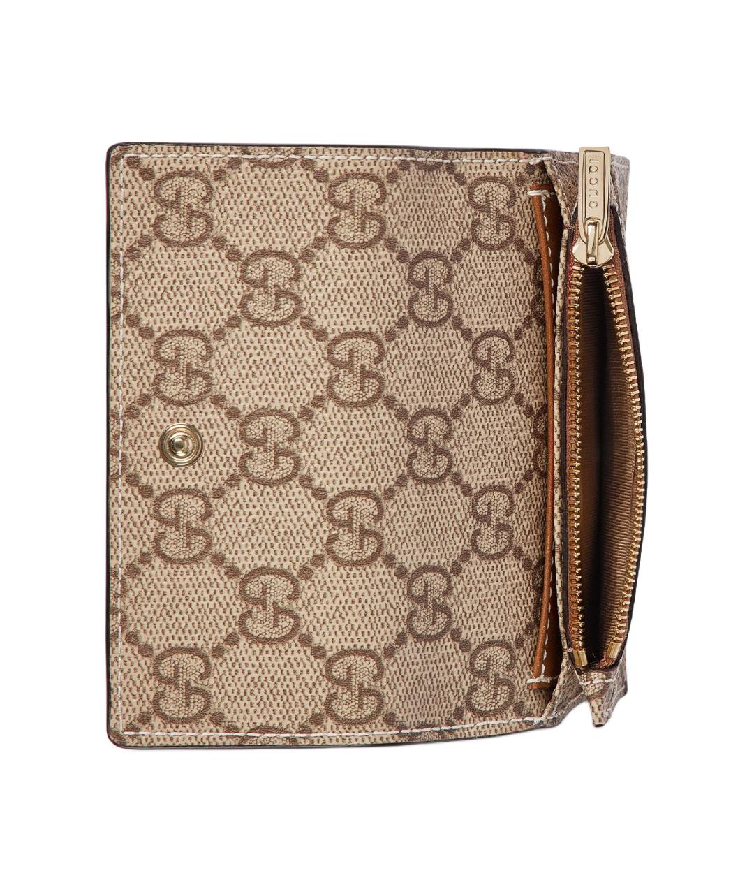 GUCCI Коричневый кожаный кошелек, фото 4