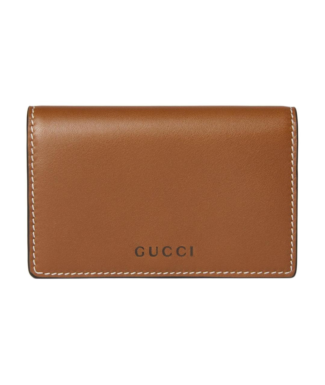 GUCCI Коричневый кожаный кошелек, фото 1