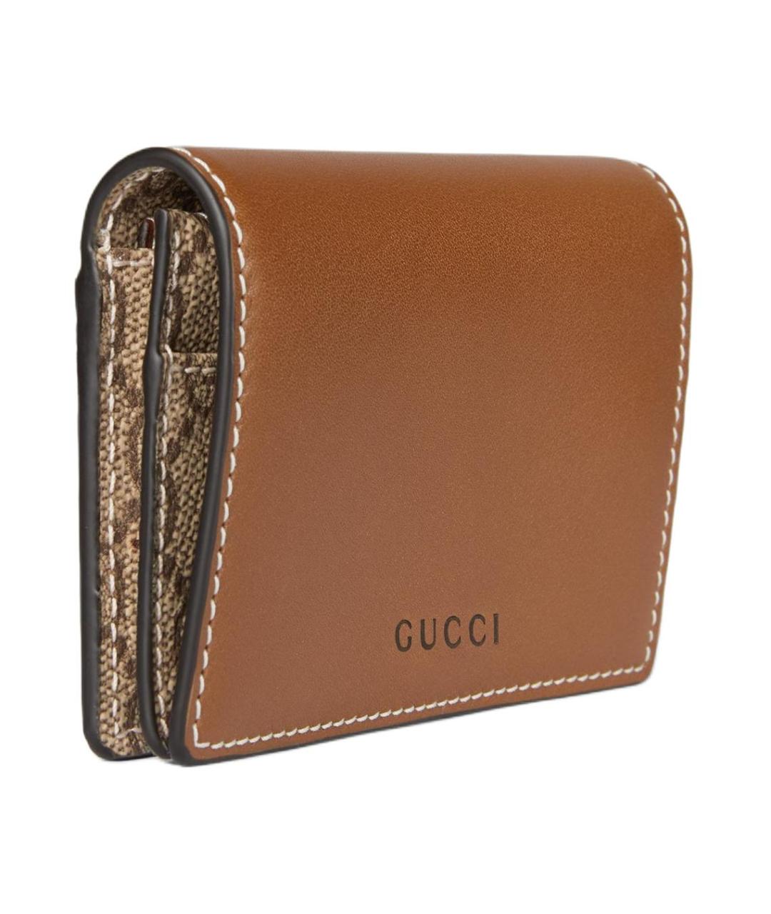 GUCCI Коричневый кожаный кошелек, фото 2