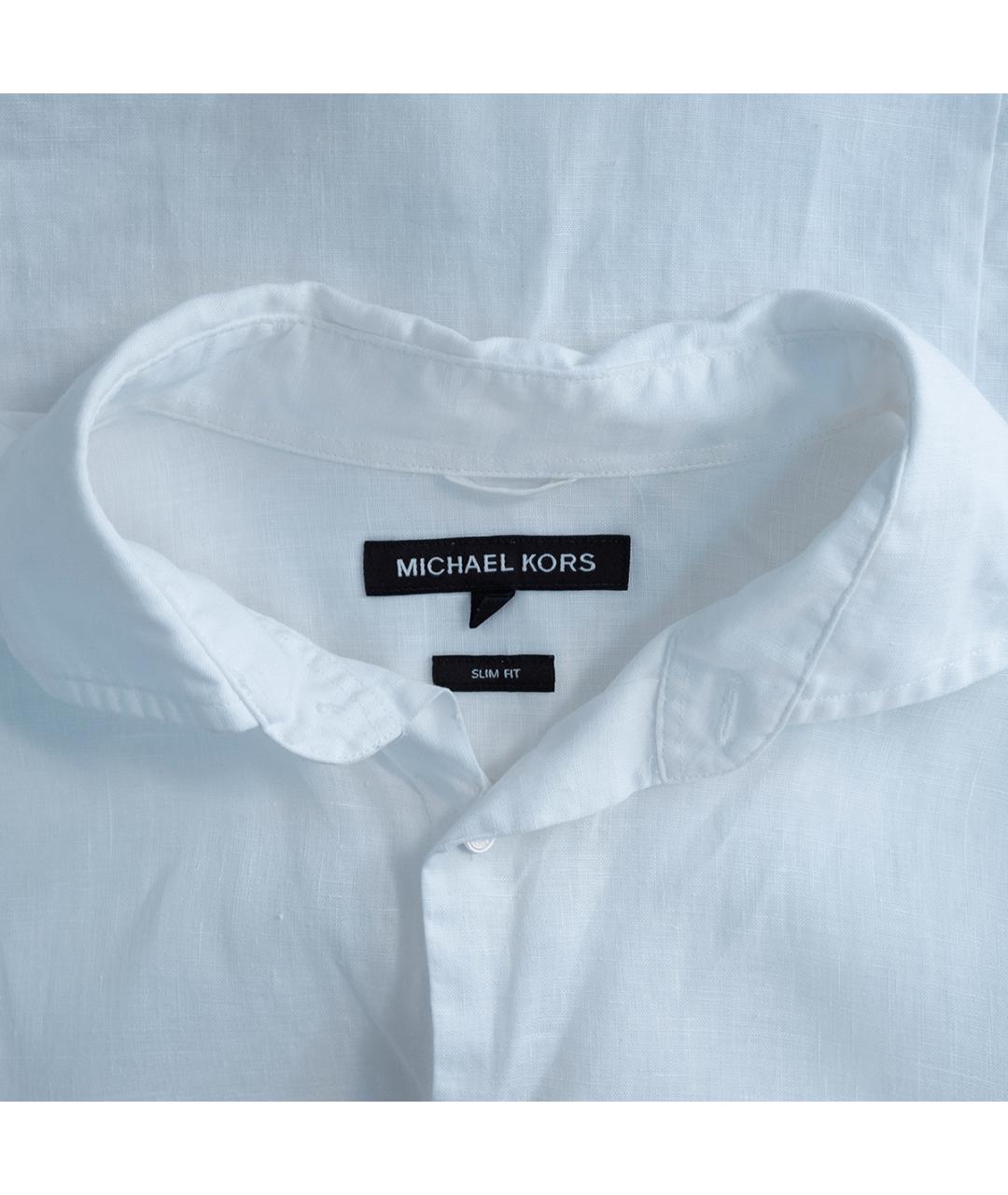 MICHAEL KORS Белая льняная блузы, фото 3