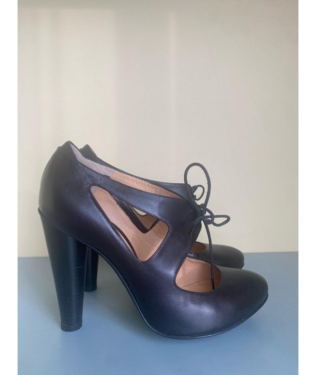 POLLINI Черные кожаные туфли, фото 6