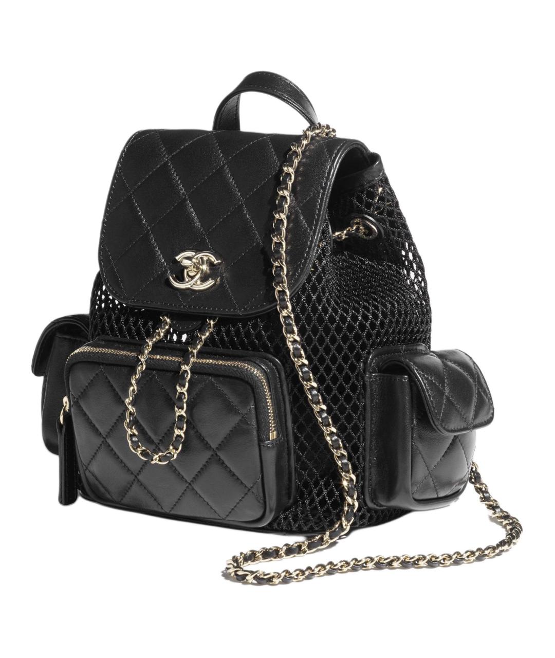 CHANEL Черный кожаный рюкзак, фото 2