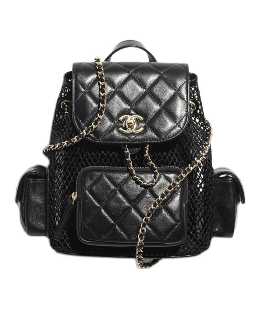 CHANEL Черный кожаный рюкзак, фото 1