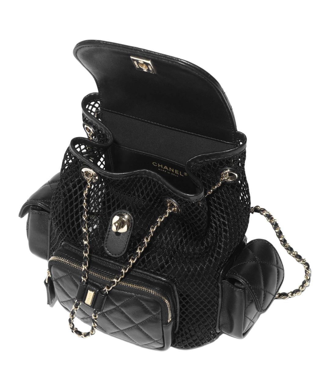 CHANEL Черный кожаный рюкзак, фото 3