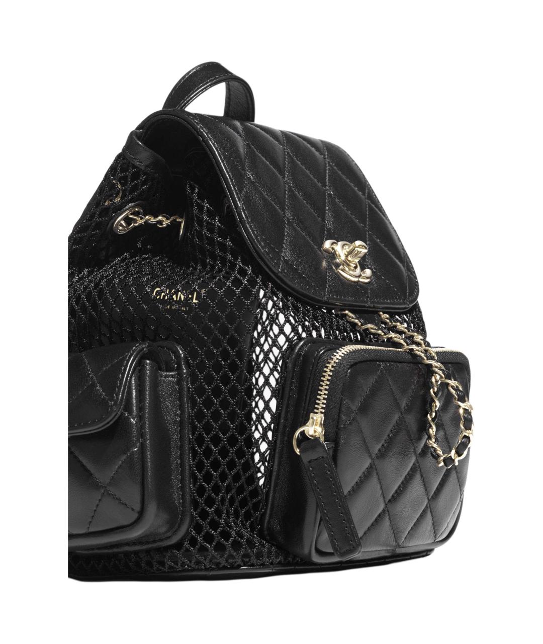 CHANEL Черный кожаный рюкзак, фото 4