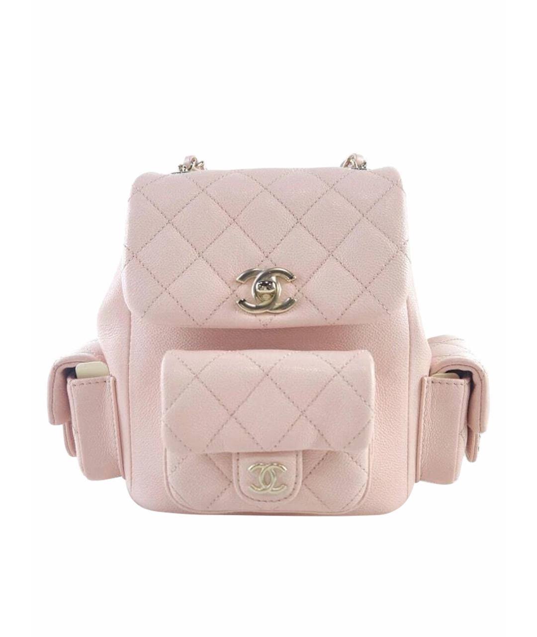 CHANEL Розовый кожаный рюкзак, фото 1