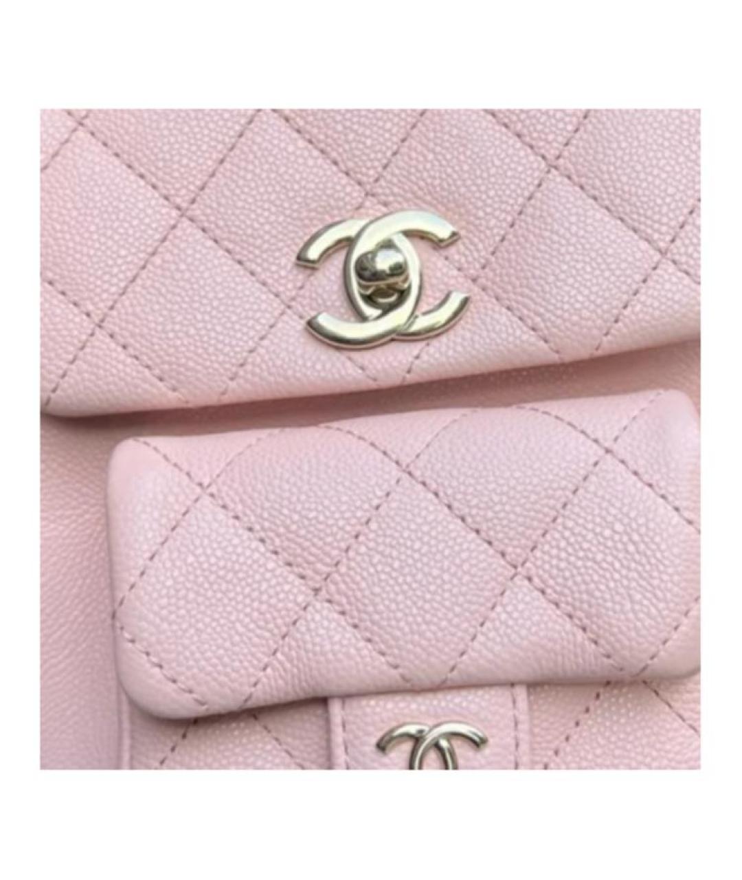 CHANEL Розовый кожаный рюкзак, фото 3