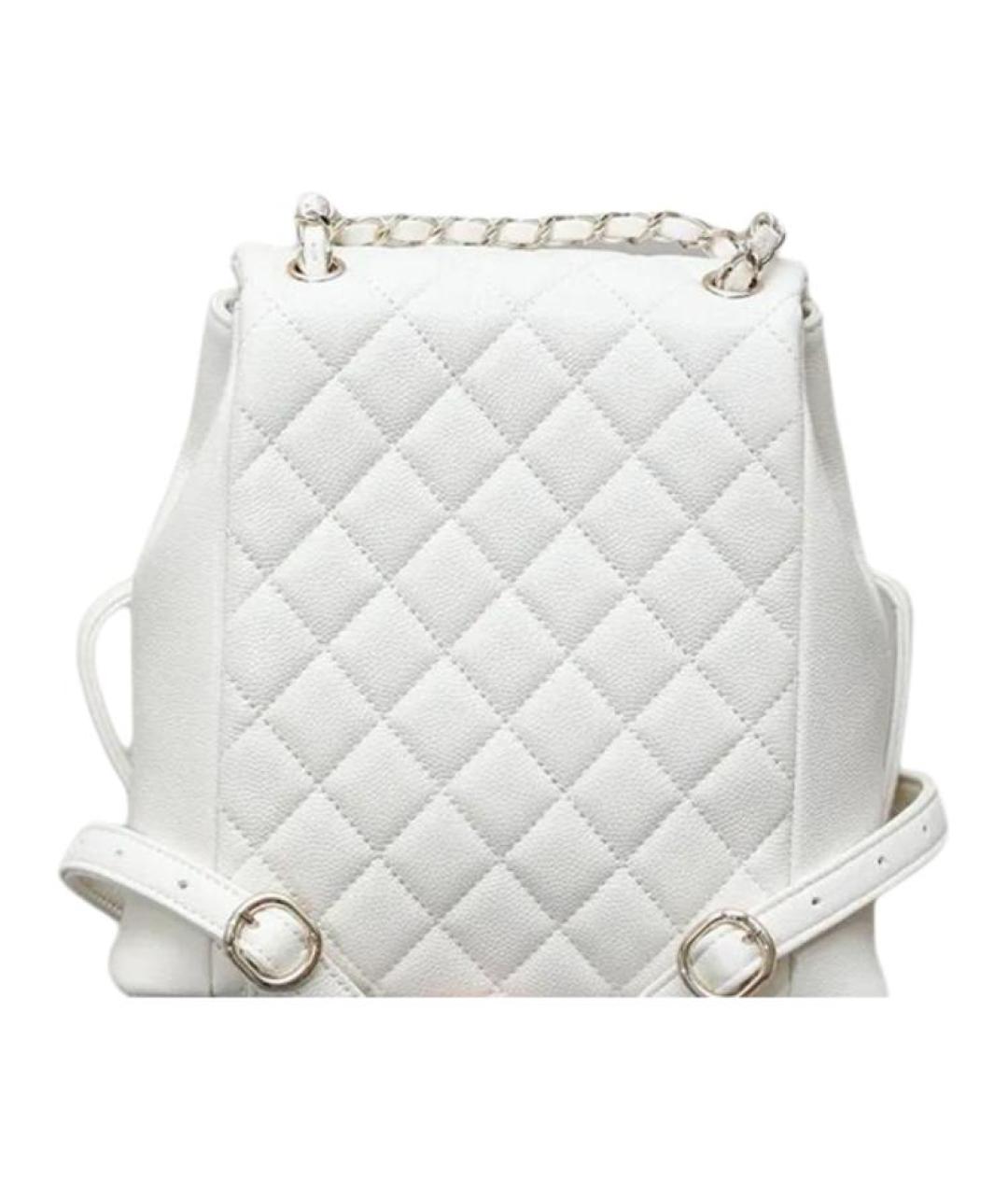 CHANEL Белый кожаный рюкзак, фото 2