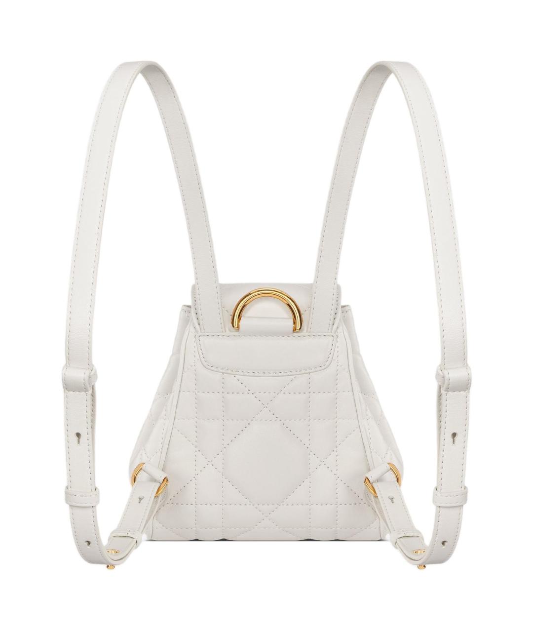 CHRISTIAN DIOR Белый кожаный рюкзак, фото 3