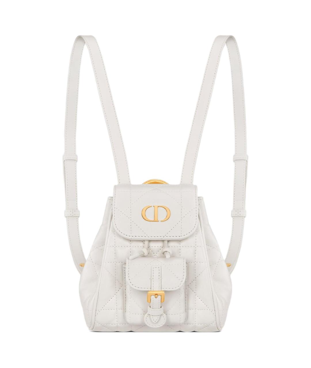 CHRISTIAN DIOR Белый кожаный рюкзак, фото 1
