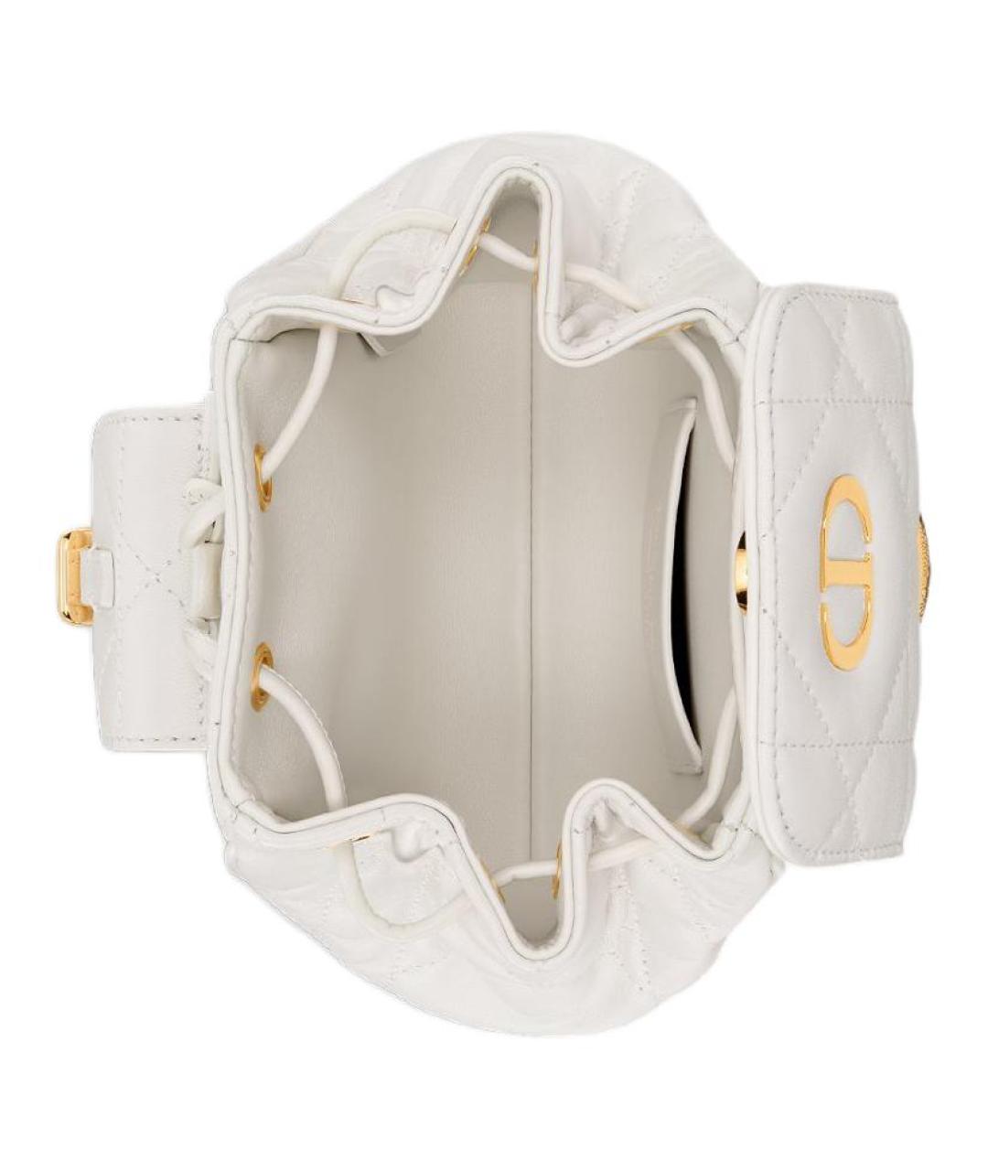 CHRISTIAN DIOR Белый кожаный рюкзак, фото 4