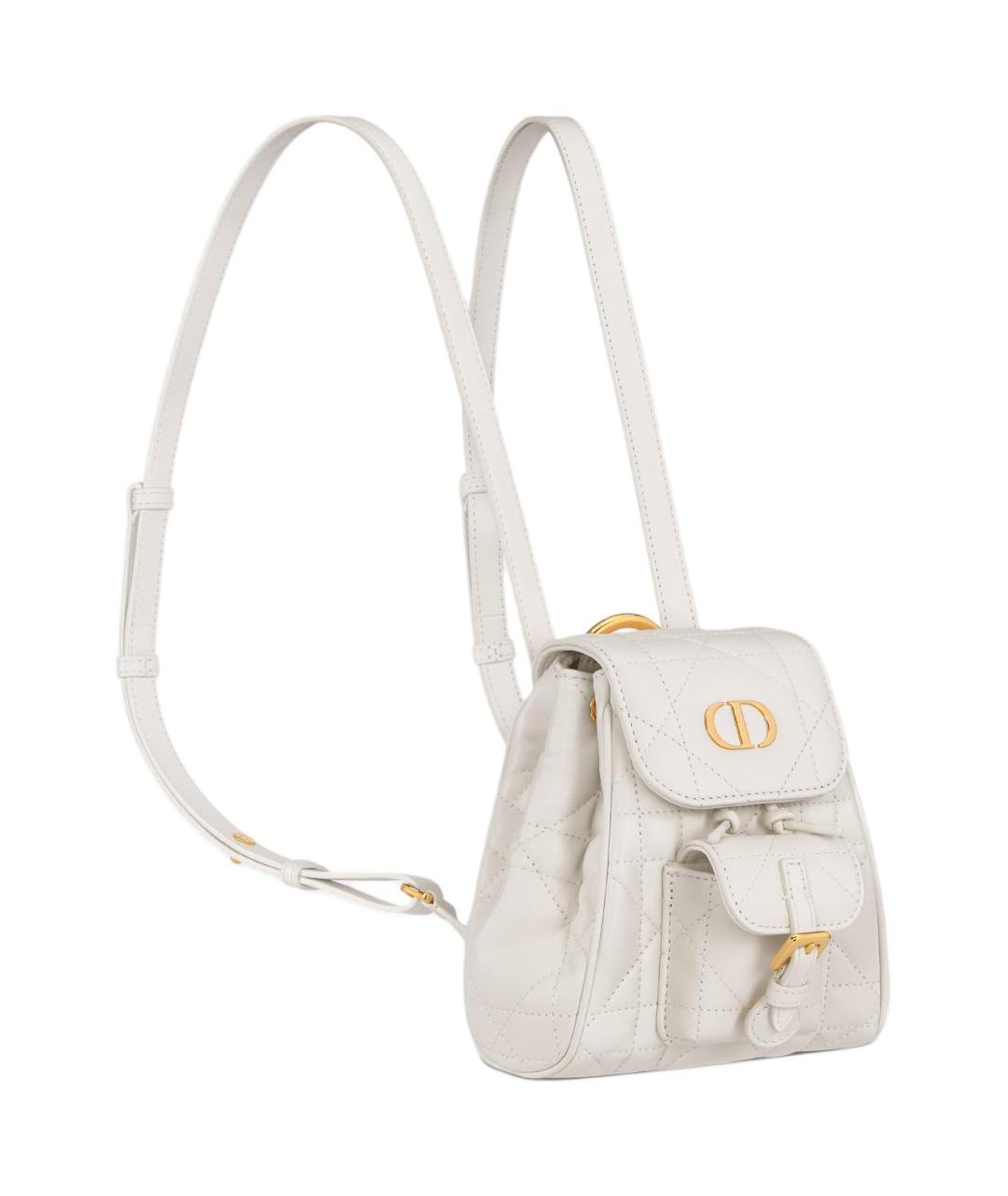 CHRISTIAN DIOR Белый кожаный рюкзак, фото 2