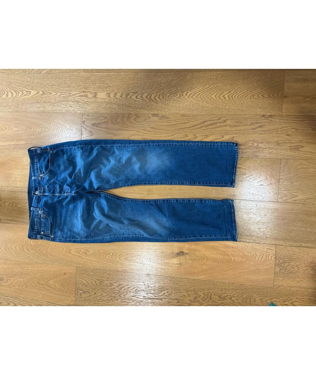 LEVI'S Синие хлопко-полиэстеровые прямые джинсы, фото 5