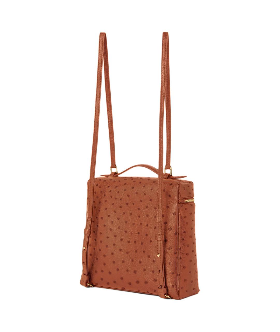 LORO PIANA Коричневый рюкзак из экзотической кожи, фото 3