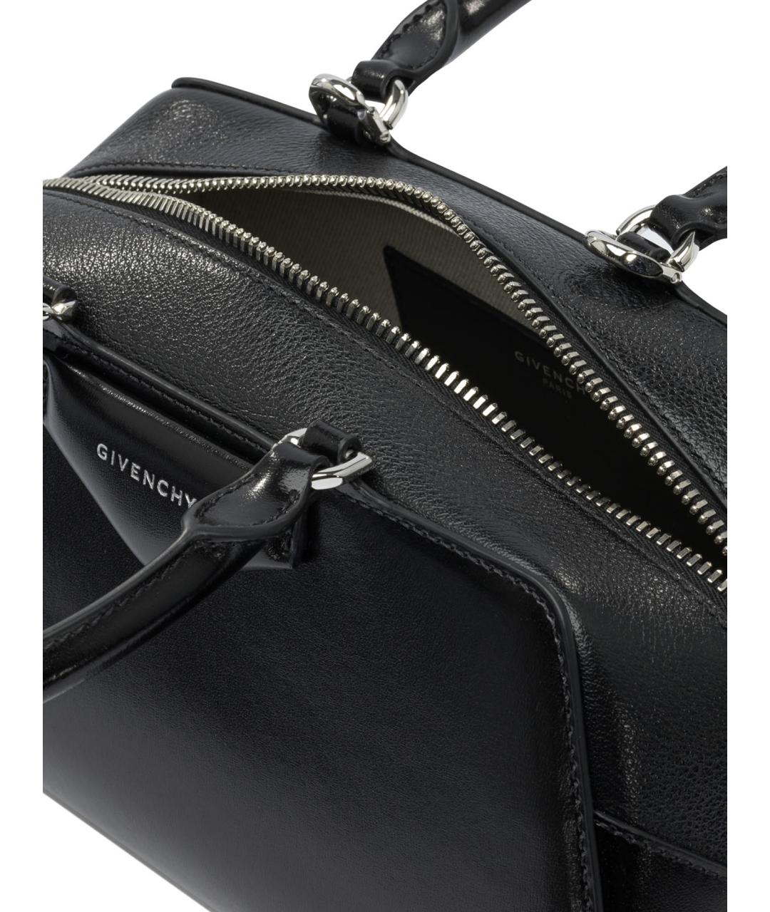 GIVENCHY Черная кожаная сумка тоут, фото 5