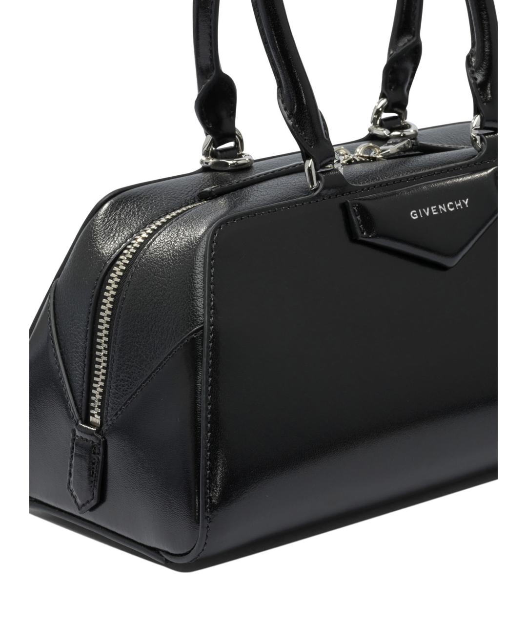 GIVENCHY Черная кожаная сумка тоут, фото 4