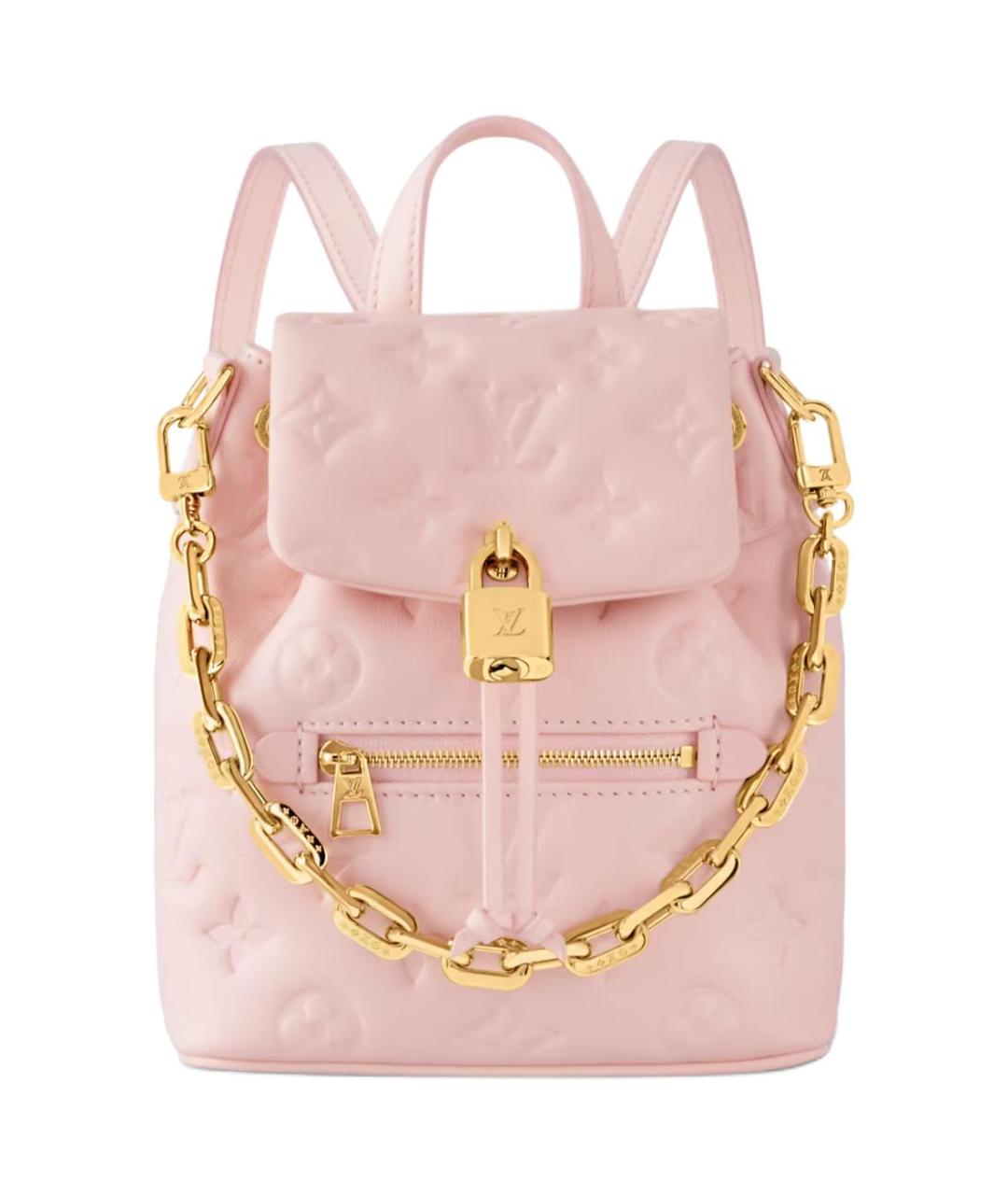 LOUIS VUITTON Розовый кожаный рюкзак, фото 1