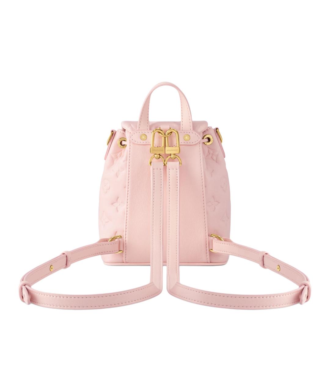 LOUIS VUITTON Розовый кожаный рюкзак, фото 3