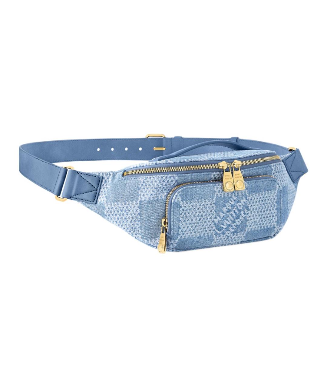 LOUIS VUITTON Голубая поясная сумка, фото 2