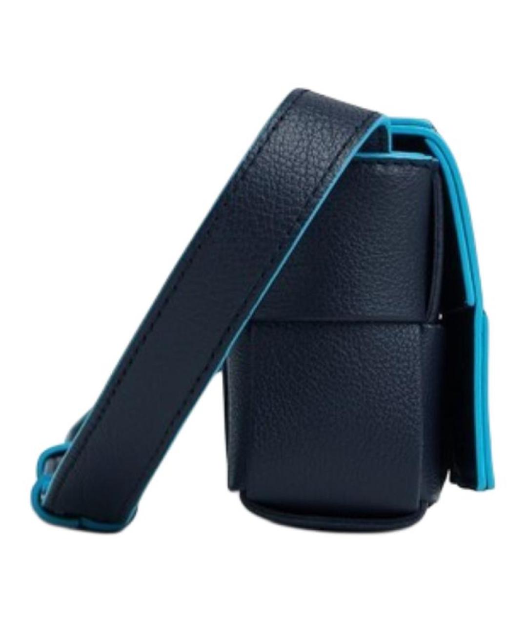 BOTTEGA VENETA Темно-синяя кожаная сумка на плечо, фото 2