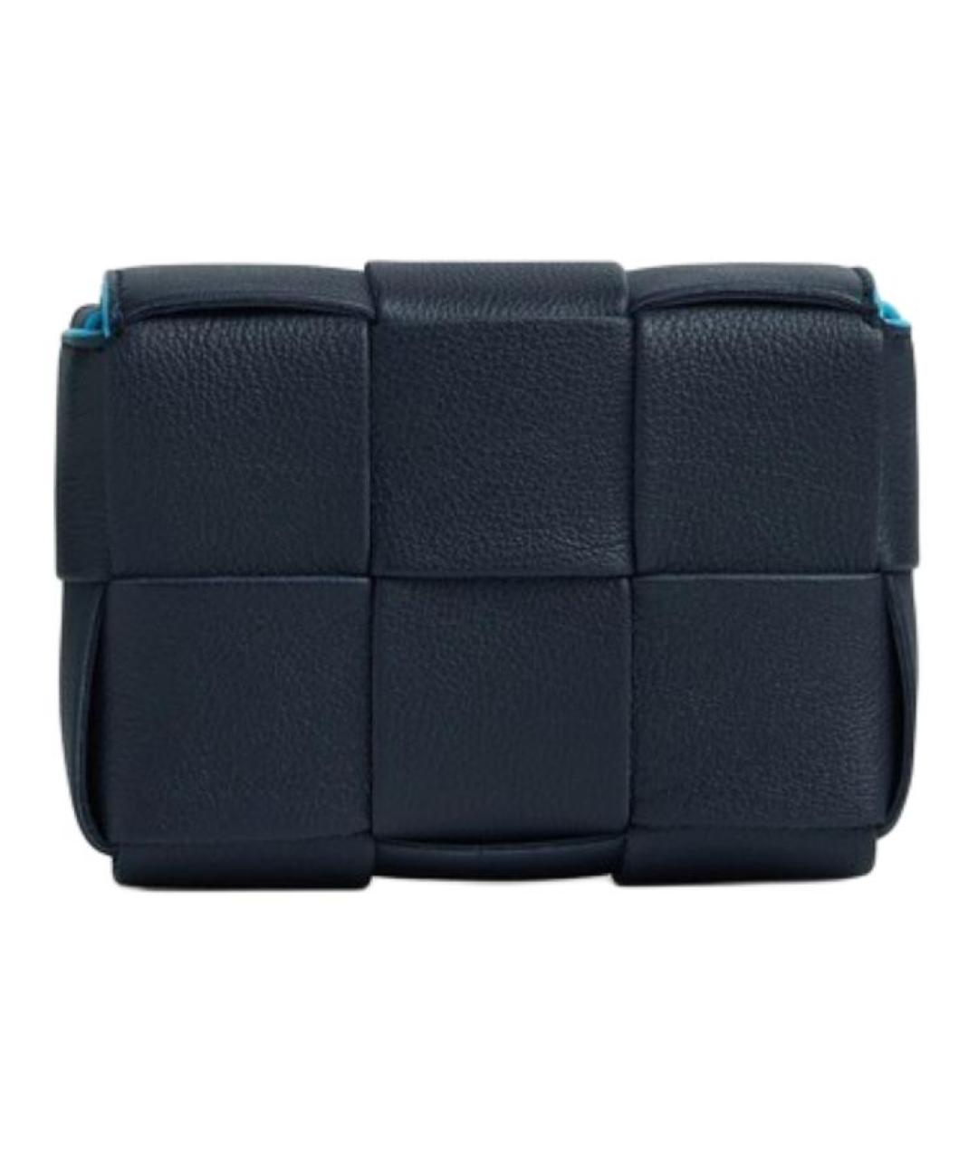 BOTTEGA VENETA Темно-синяя кожаная сумка на плечо, фото 3