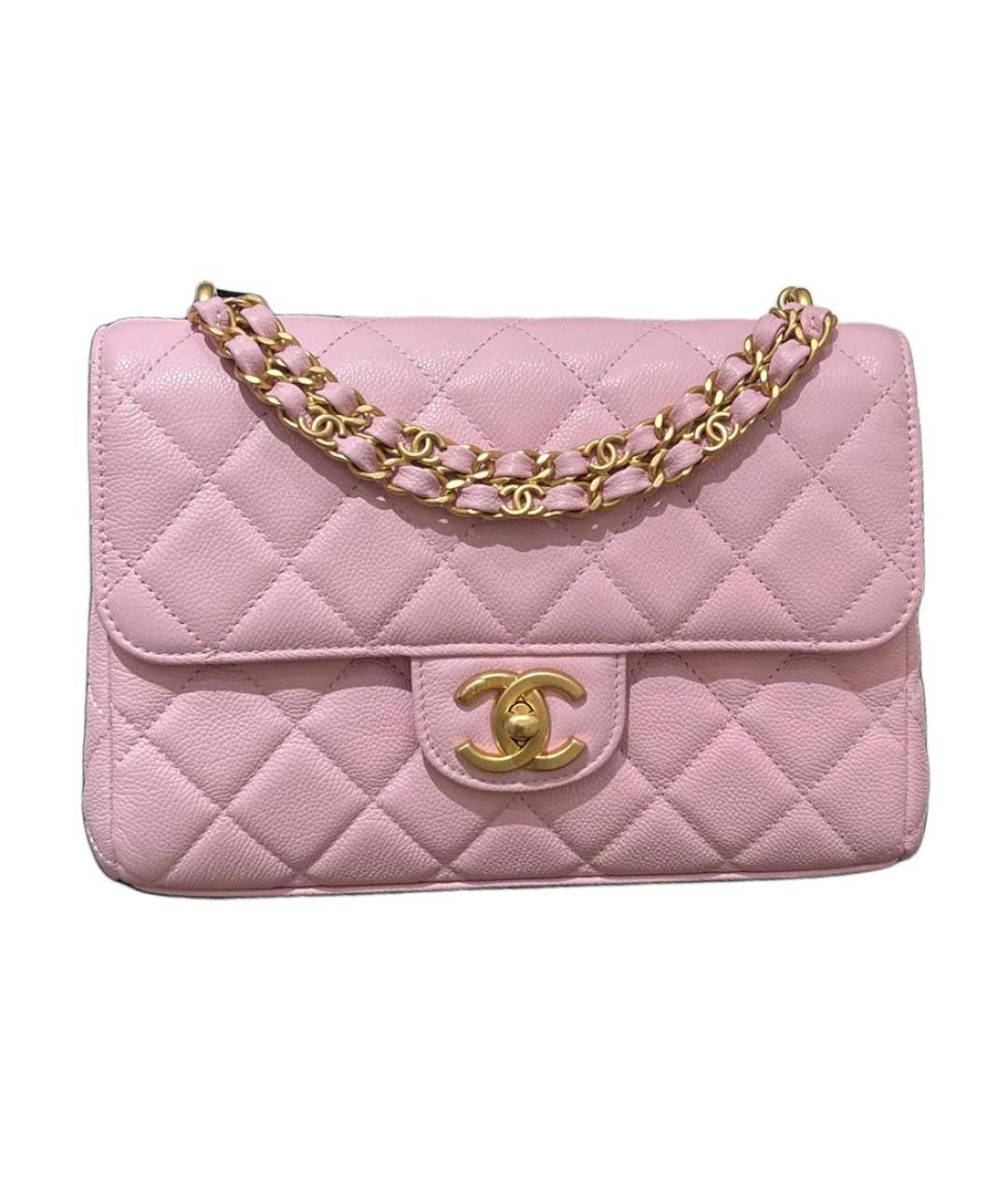 CHANEL Розовая кожаная сумка через плечо, фото 1